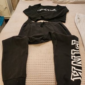 Pink bottom and top sweats